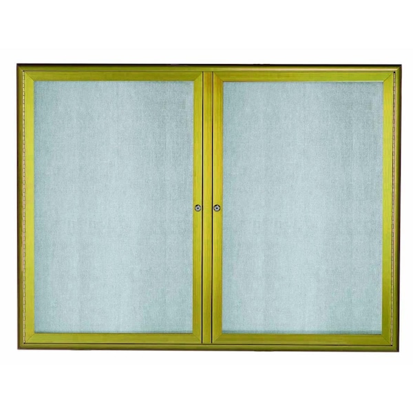 Indoor/Outdoor Waterfall Series Bulletin Board Antique Brass 36"x48"